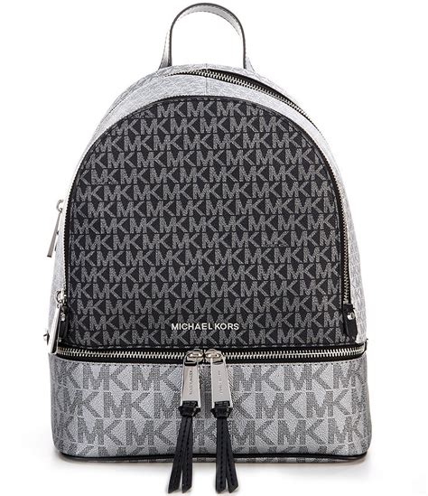 michael kors signature rhea backpack|Michael Kors clear backpack.